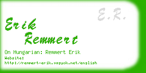 erik remmert business card